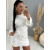 Premium biele šaty s 3D kvetmi FREDERIKA