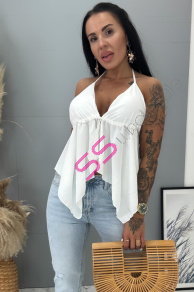 Biely top s vypchávkami MAREN