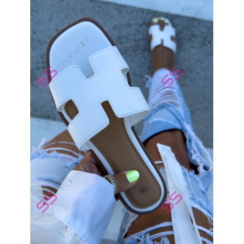 Biele dámske šľapky MEREDITH-