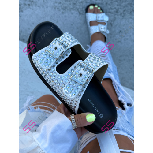 Šľapky zdobené kamienkami ANINA-