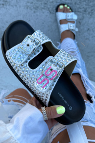 Šľapky zdobené kamienkami ANINA-