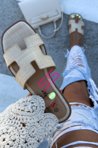 Béžové dámske šľapky MEREDITH