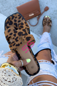 Leopardie dámske šľapky MEREDITH