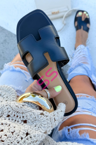 Čierne dámske šľapky MEREDITH-