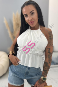 Biely top s odhaleným chrbtom CASON