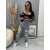 Roztrhané mom fit rifle zdobené kamienkami+
