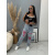Roztrhané mom fit rifle zdobené kamienkami+