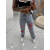 Roztrhané mom fit rifle zdobené kamienkami+