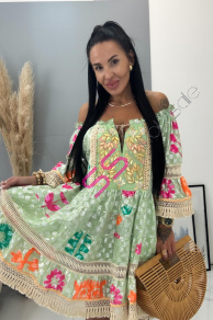 Vzorované šaty v boho štýle FERREN