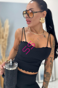 Vrúbkovaný top s vypchávkami CARENA