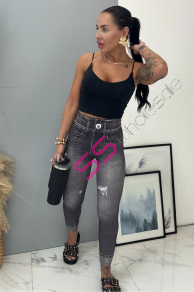 Čierne legíny s deninovým vzhľadom+