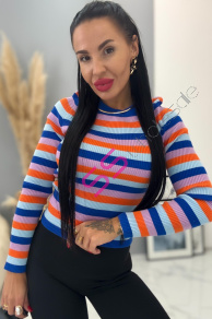 Vrúbkovaný farebný pulóver JAZLYN+