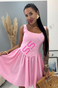 Ružové dámske minišaty STEPHANY