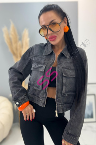 Denim bomber kabát GAMORA+