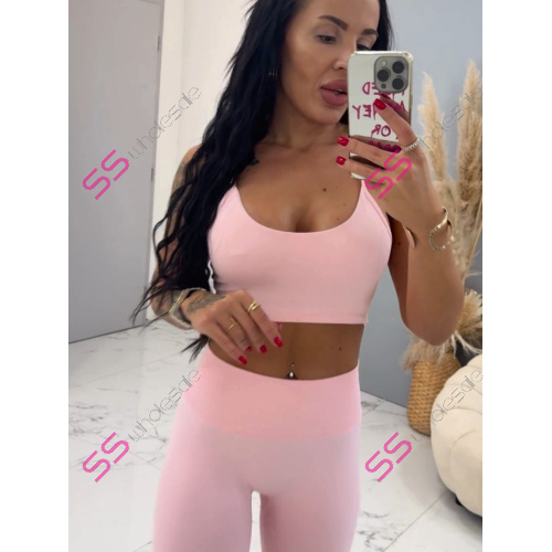 Baby pink športový crop-top+