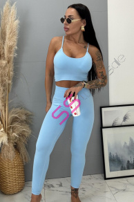 Modré elastické legíny+