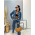 Tmavomodrý dámsky denim kabát LOTTIE+