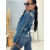 Tmavomodrý dámsky denim kabát LOTTIE+