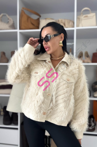 Koženková kožušinová bunda HAWA