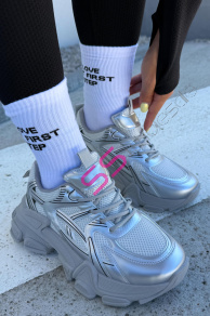 Strieborné platformové tenisky JOANA