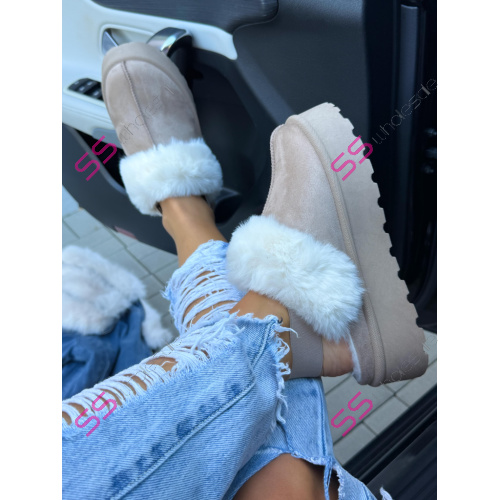 Teplé semišové papuče LETTYNA-