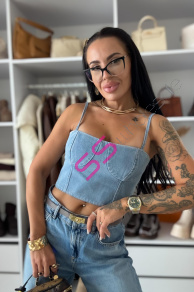 Denim top na zips DAMYA