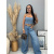 Denim top na zips DAMYA
