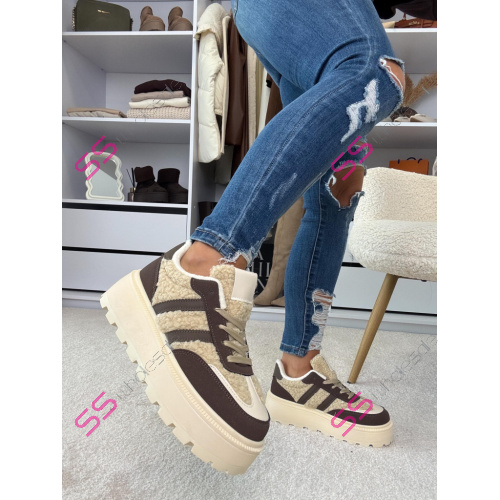 Platformové teddy tenisky ISRA-