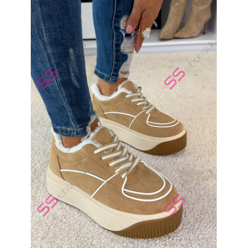 Platformové semišové dámske tenisky HALYNA