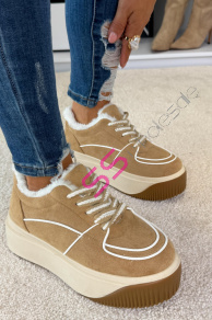 Platformové semišové dámske tenisky HALYNA