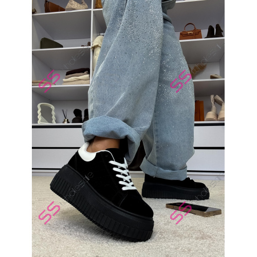 Platformové semišové dámske tenisky HEIDY