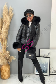 Bunda s kožušinou a kapucňou ADRENA