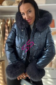 Bunda s kožušinou a kapucňou ADRENA