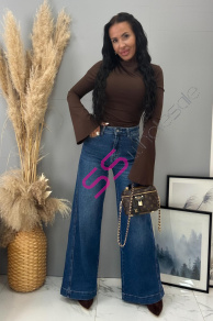 Wide-leg rifle s vysokým pásom