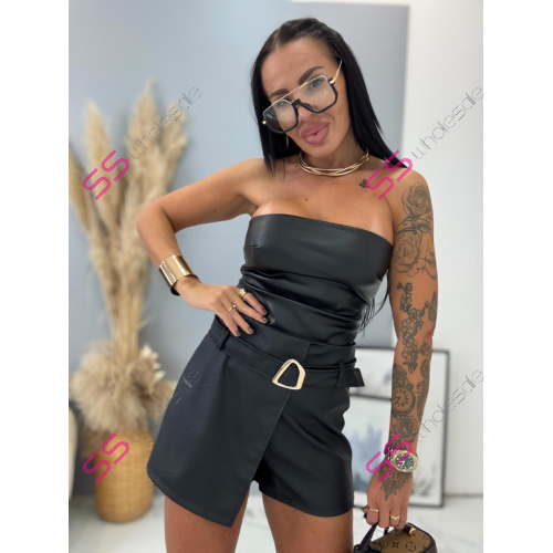 Koženkové sukňové nohavice s opaskom  MICALA