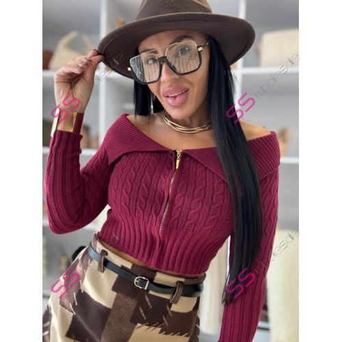 Pletený crop top TALDORA