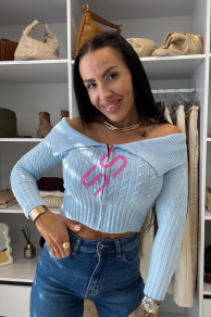 Pletený crop top TALDORA