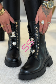 Šnúrovacie čižmy s ozdobou TERAYA+