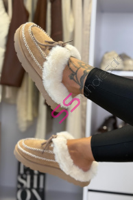 Teplé semišové topánky VILENA-