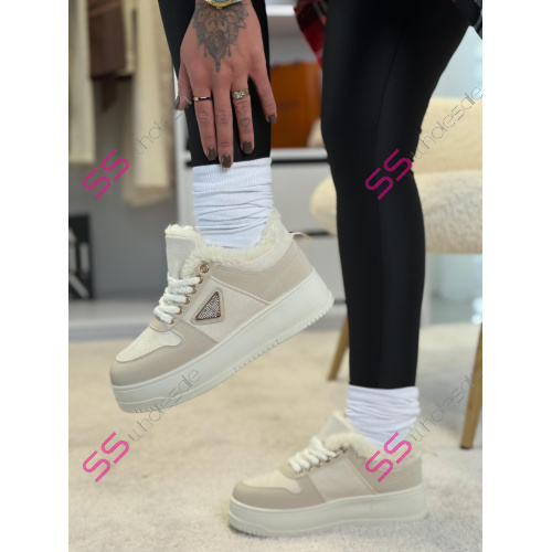 Platformové teddy tenisky KLARYSA