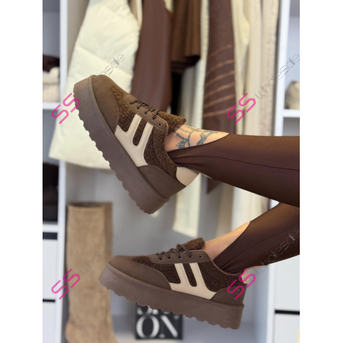 Platformové teddy tenisky SATINA