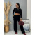 Pletené wide leg nohavice MAVIRA