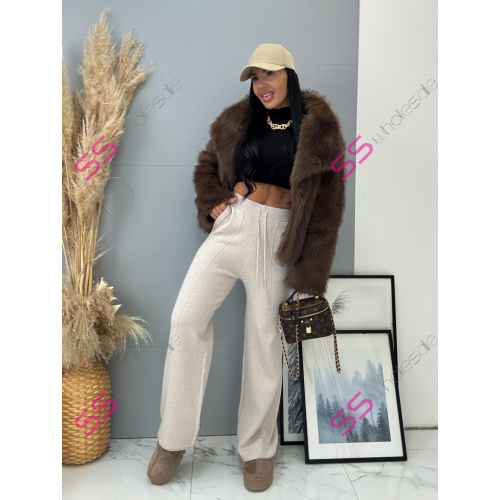 Pletené wide leg nohavice MAVIRA
