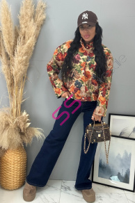 Kvetovaná bomber bunda RAHILA