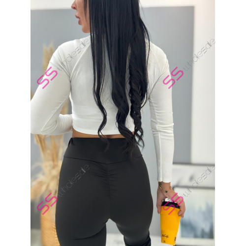 Čierne push up zvonové legíny CAROLINE