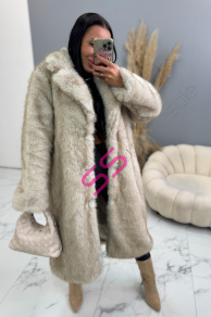 Kožušinová bunda s opaskom MIRANA