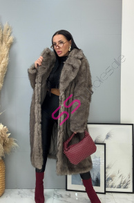 Kožušinová bunda s opaskom MIRANA