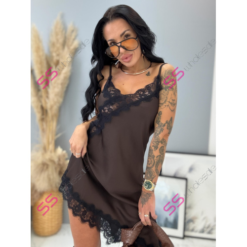 Saténové šaty so čipkou LAYLAH