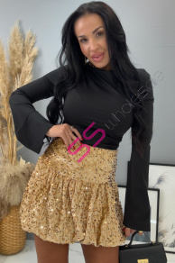 Balónová velvet sukňa zdobená flitrami BRANDY+