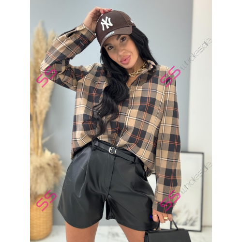 Koženkové šortky s opaskom KENNA+